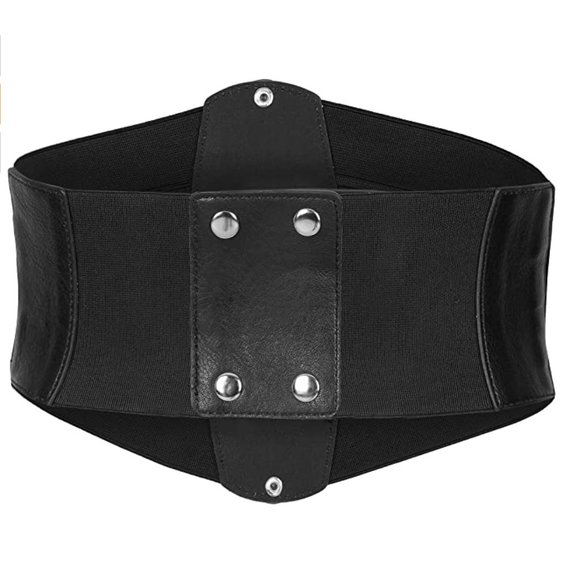 7 Inch Wide Lattice Corset Waspie Elastic Waist